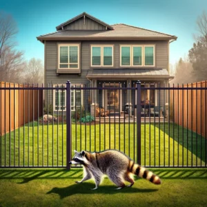 Fence barrier for raccoon