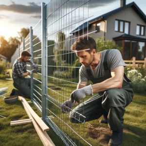 installing metal fence