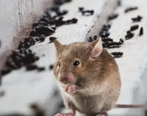 cleaning rat dropping
