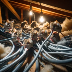 mice gnawing wires