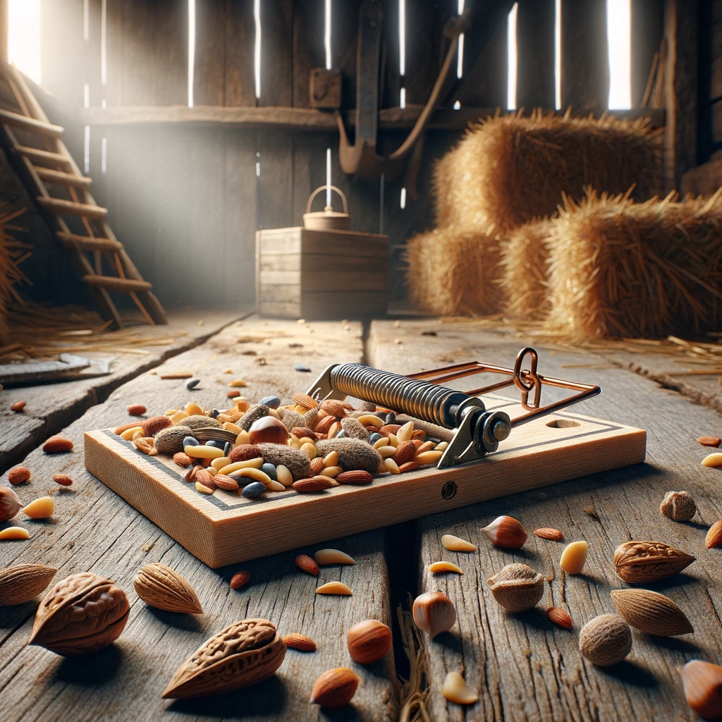 Using Seeds and Nuts to Lure Mice