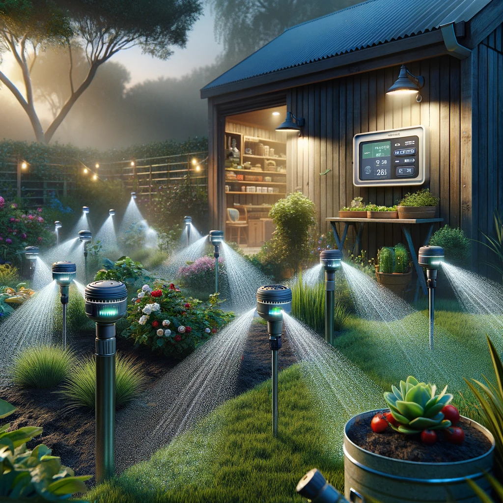 Use sprinklers to discourage animals from entering your property