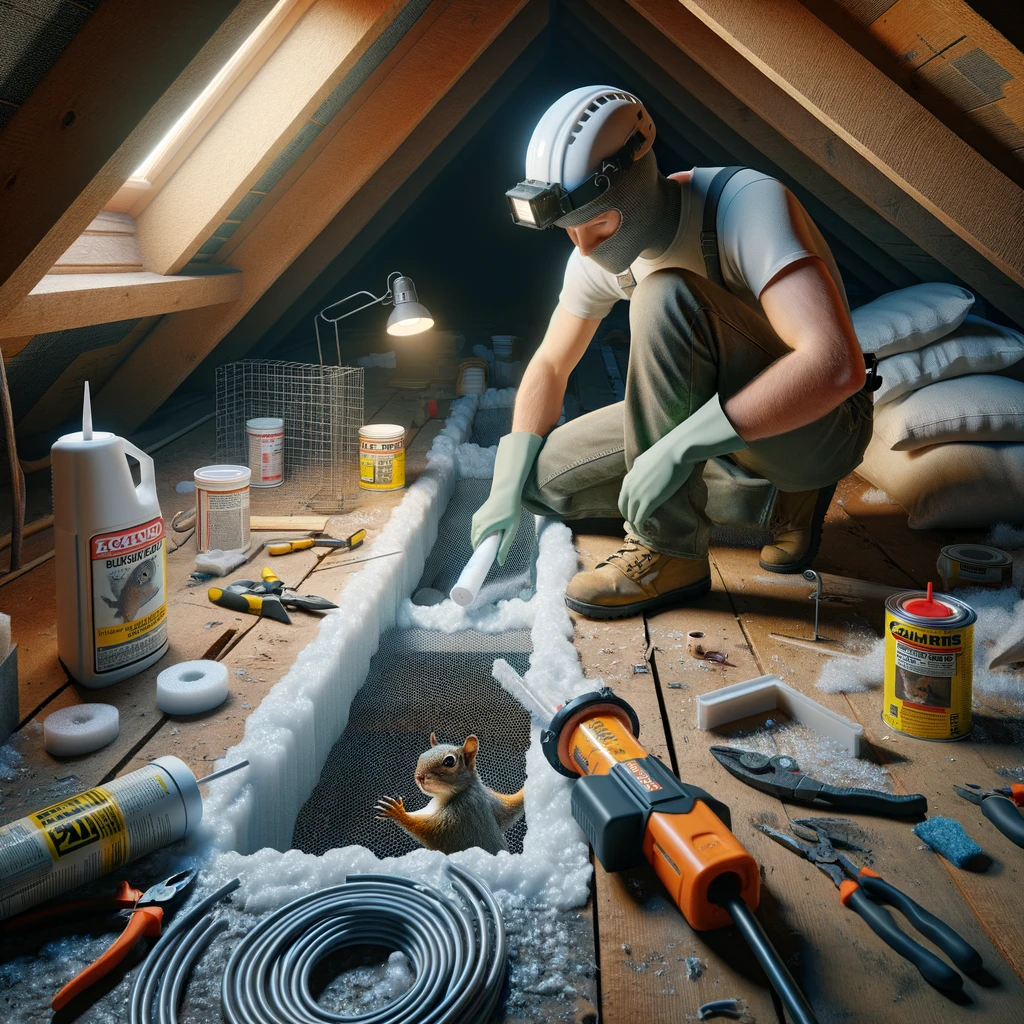 Sealing up attic holes to prevent squirrels