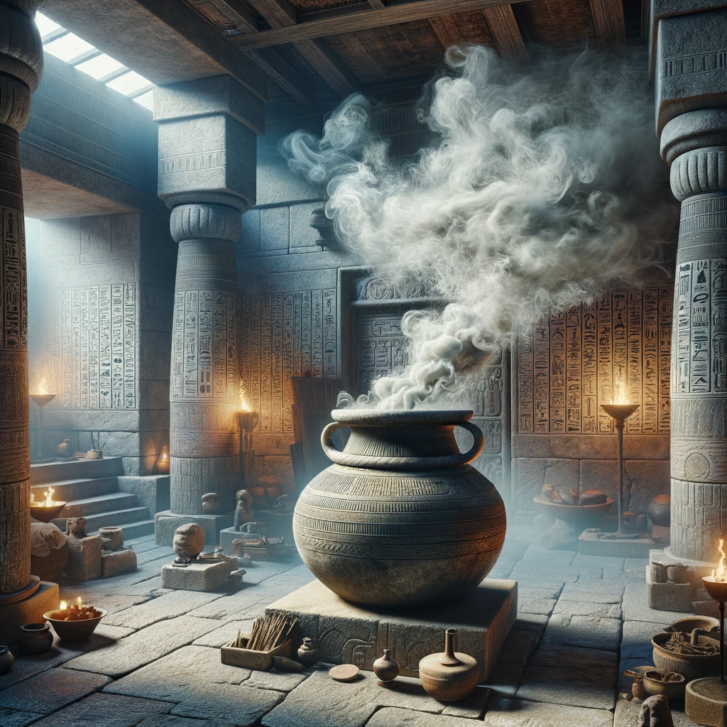  smoke fumigation in a house for pest control in ancient Egypt