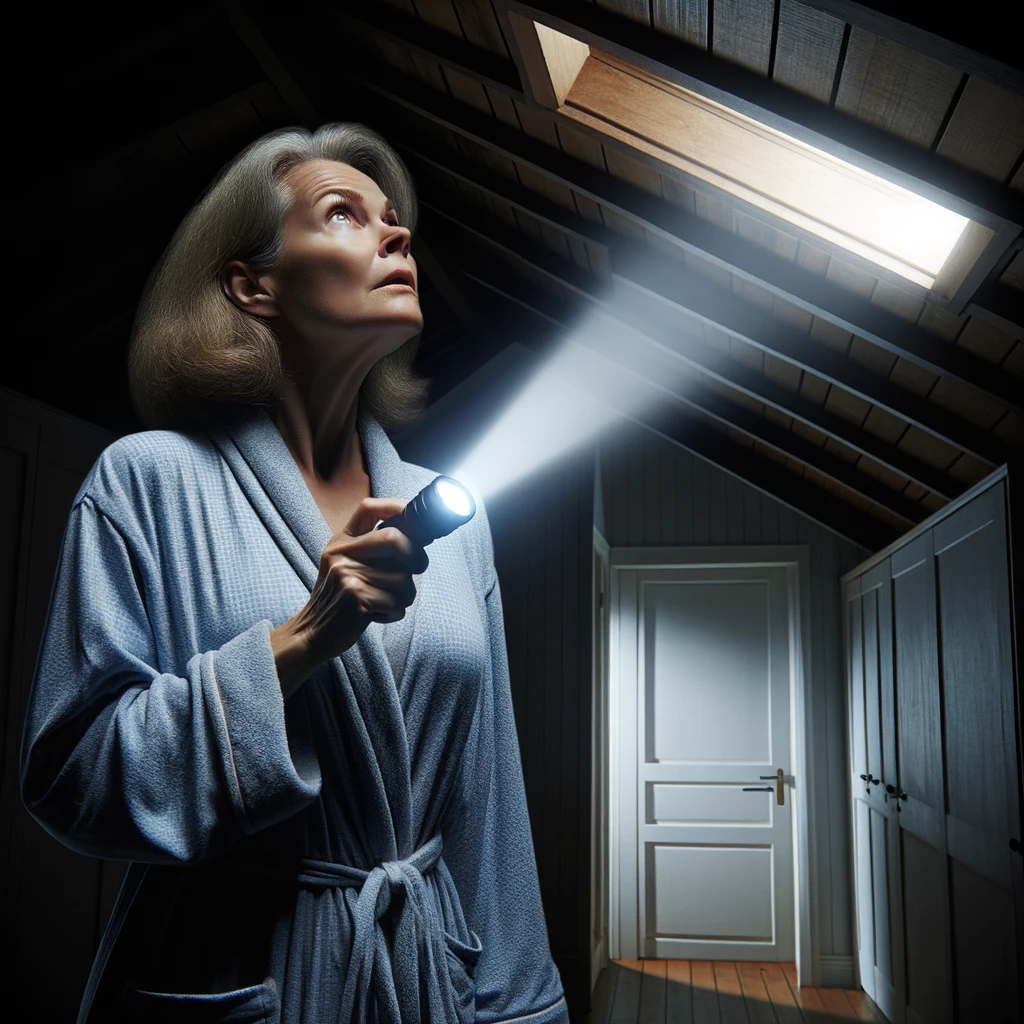  a person hearing tapping noises coming from their attic.